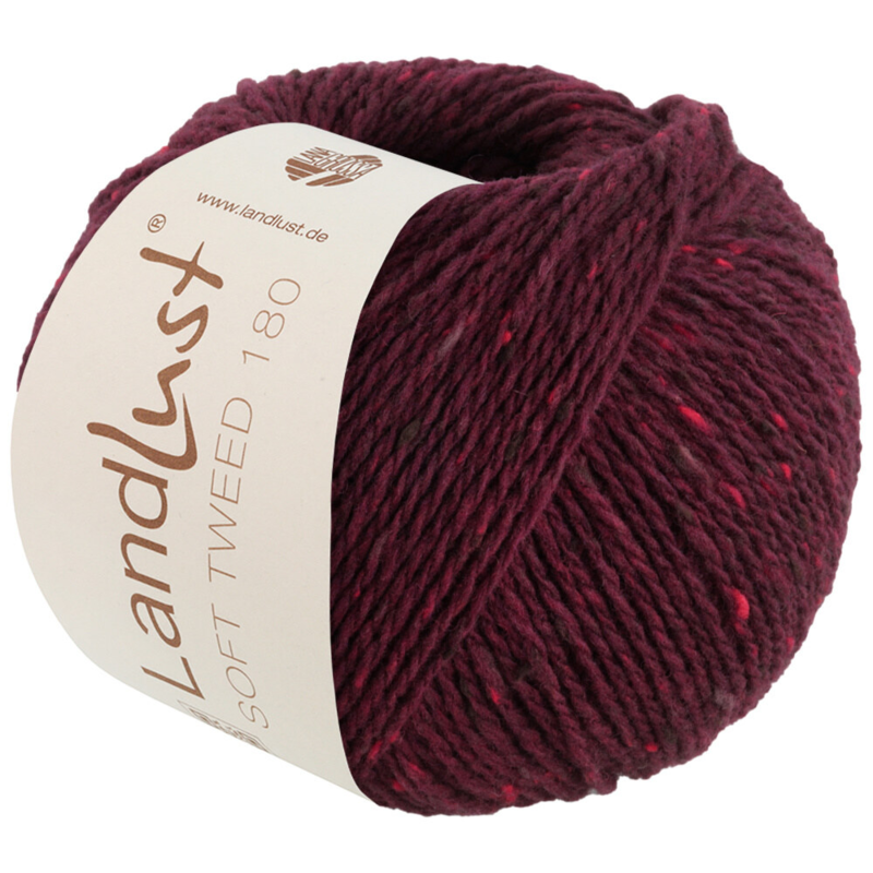 Lana Grossa Landlust Soft Tweed 180 123 Bourgogne melerad