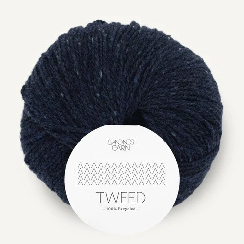 Sandnes Tweed Recycled 5585 Marinblå