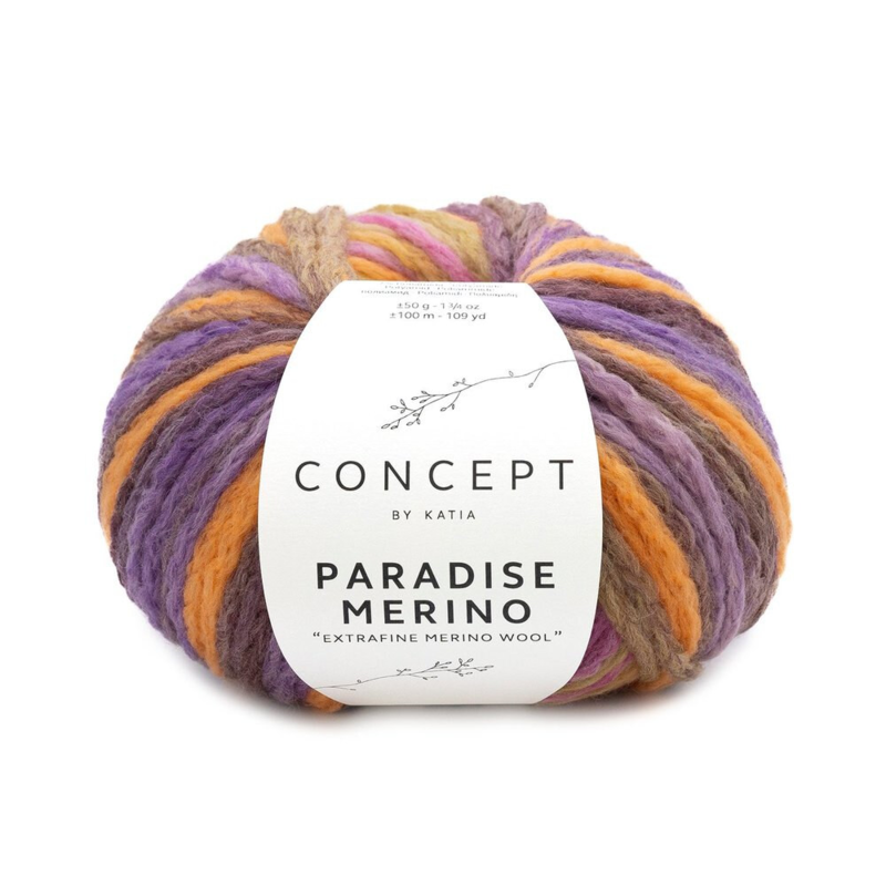 Katia Concept Paradise Merino 504 Rosa-Orange-Lila-Ockragul