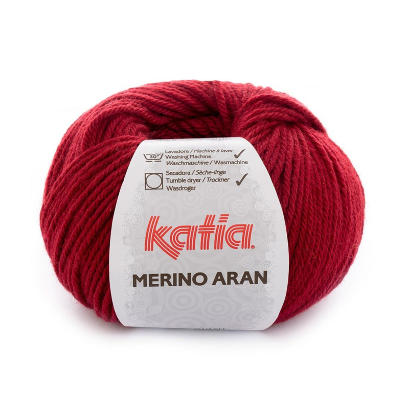 Katia Merino Aran 051 Ljus bordeaux