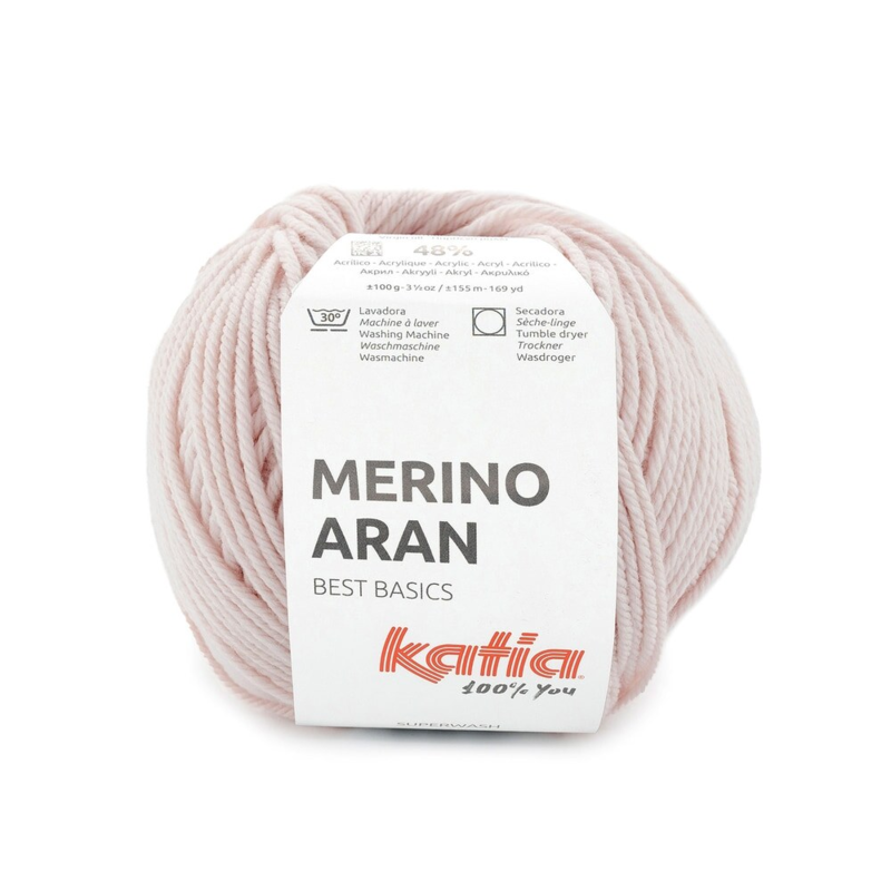 Katia Merino Aran 112 Mycket ljus rosa