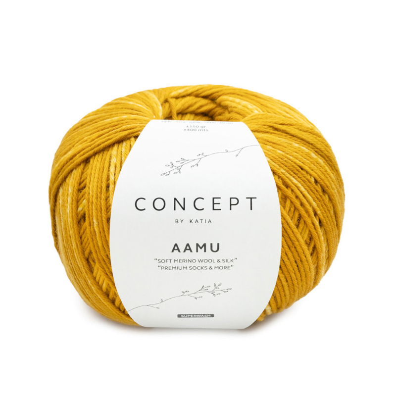 Katia Concept Aamu Socks 302 Senap