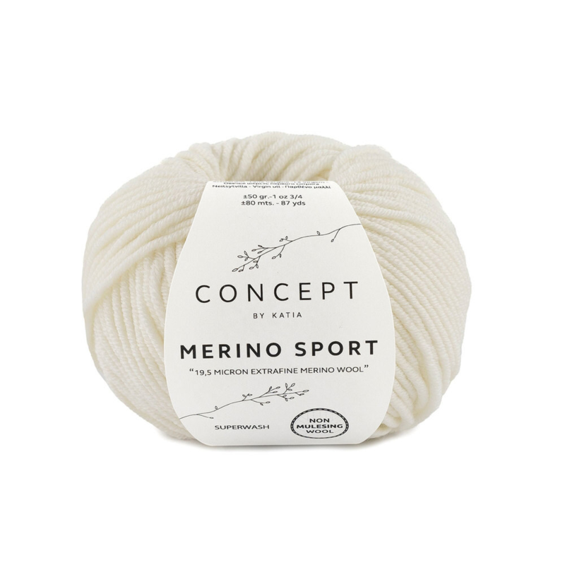 Katia Concept Merino Sport 001 Vit