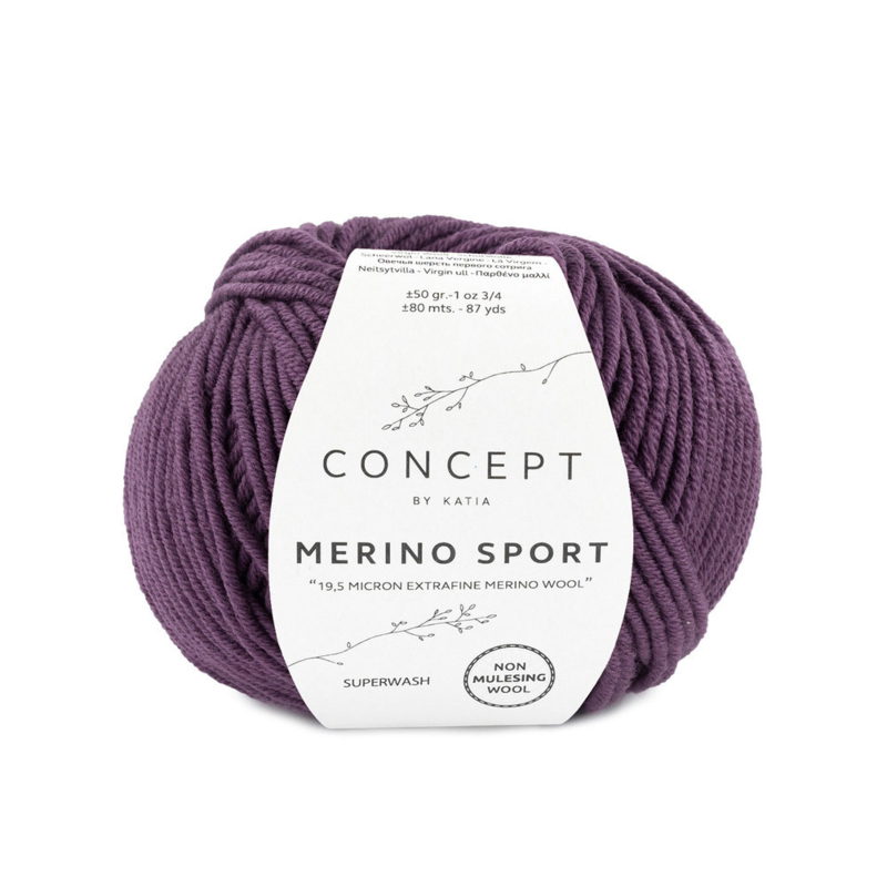 Katia Concept Merino Sport 023 Mörk lila