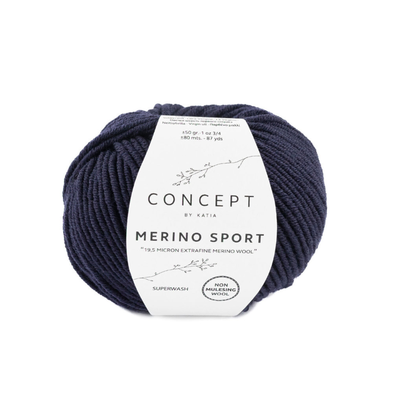 Katia Concept Merino Sport 005 Mörkblå