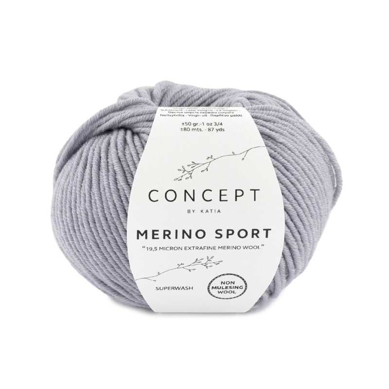 Katia Concept Merino Sport 400 Ljusgrå