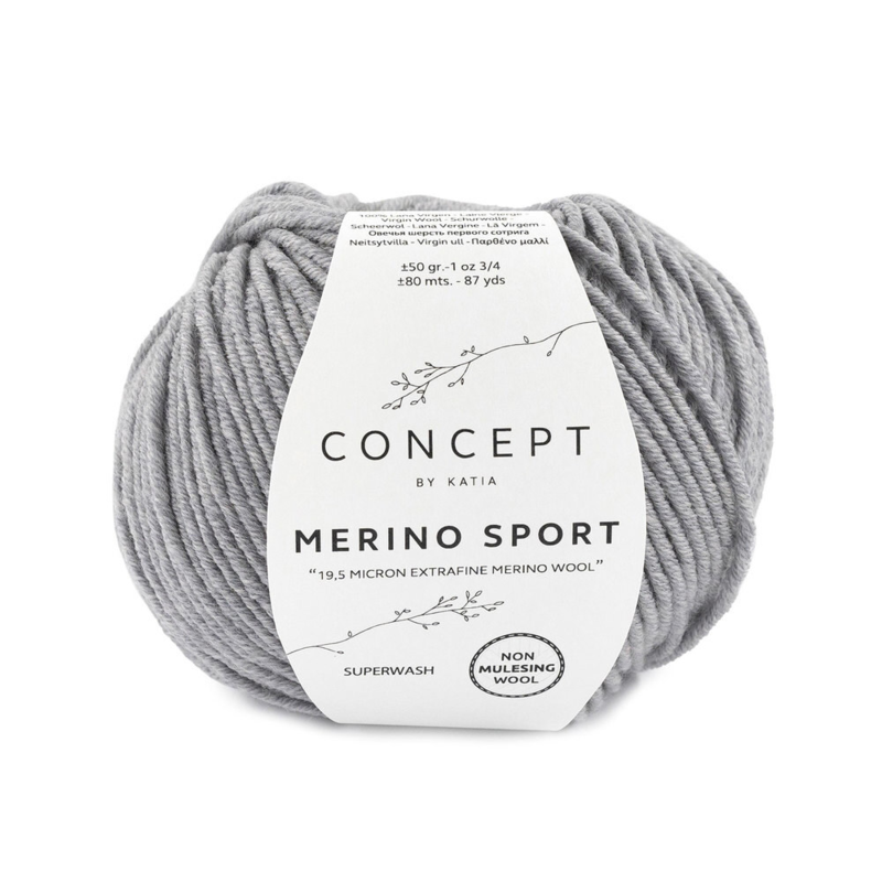 Katia Concept Merino Sport 401 Mellangrå