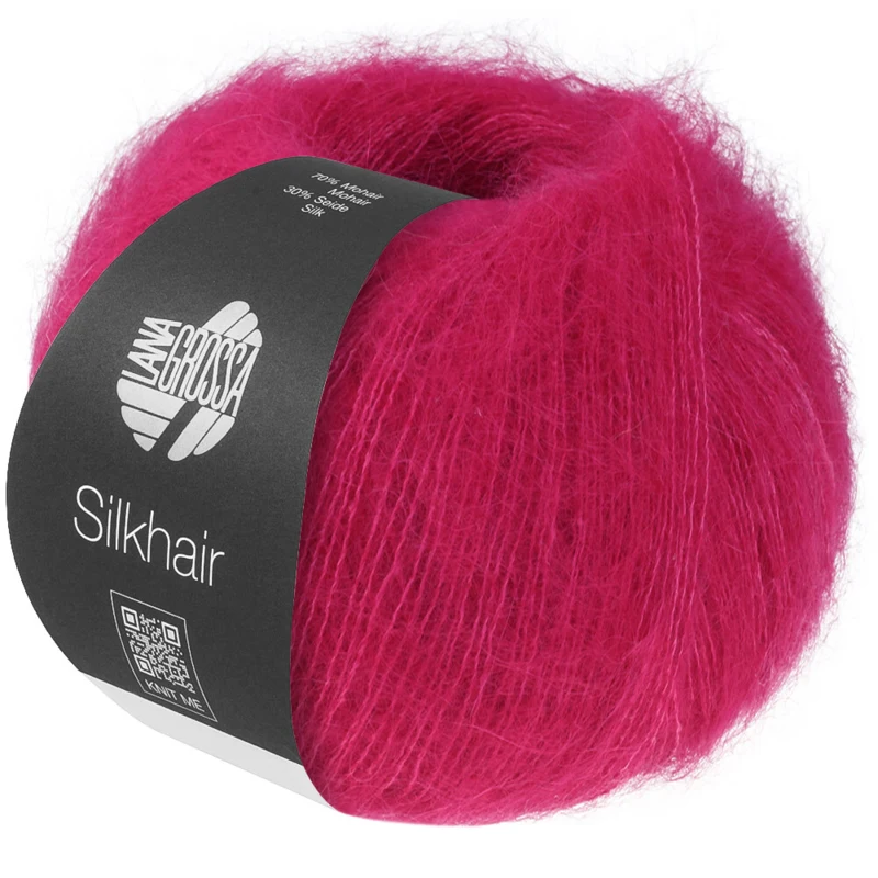 Lana Grossa Silkhair 224 Mörk pink