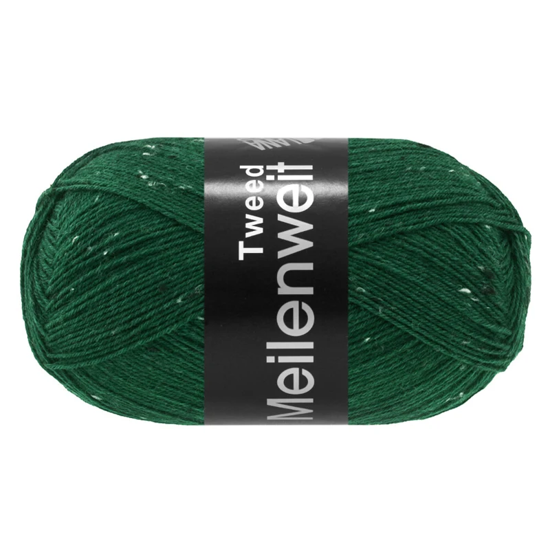Lana Grossa Meilenweit 100 Tweed 183 Flaskgrön