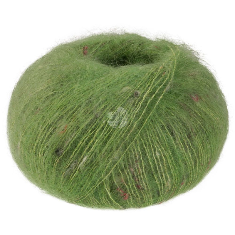 Lana Grossa Natural Superkid Tweed 633 Äppelgrön