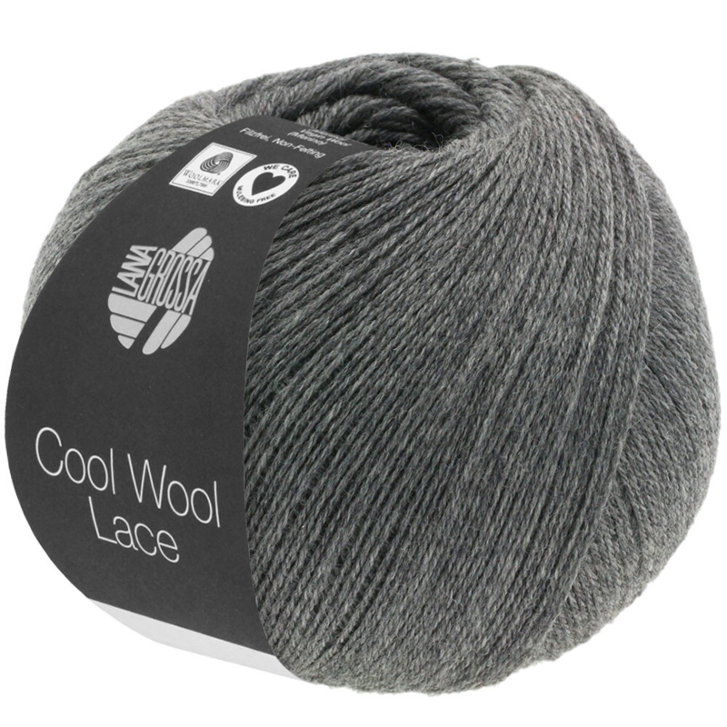 Lana Grossa Cool Wool Lace 26 Mörkgrå