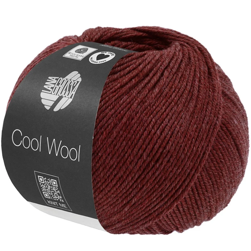 Lana Grossa Cool Wool Mélange 1500 Vinrød melerad