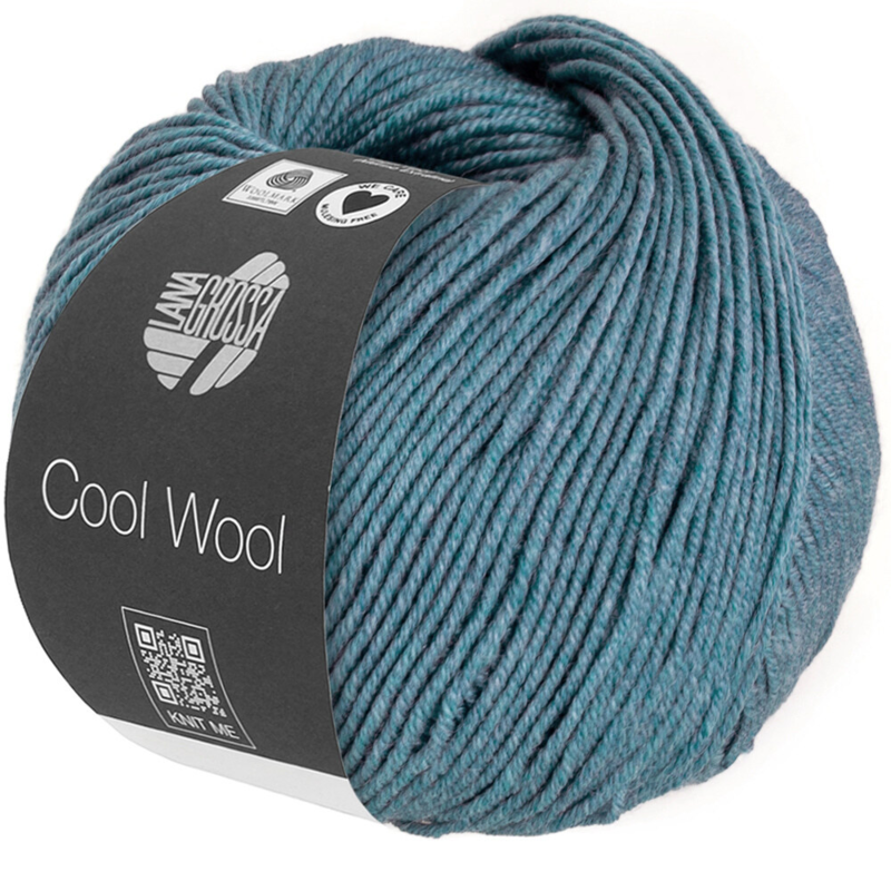 Lana Grossa Cool Wool Mélange 1433 Duvblå melerad