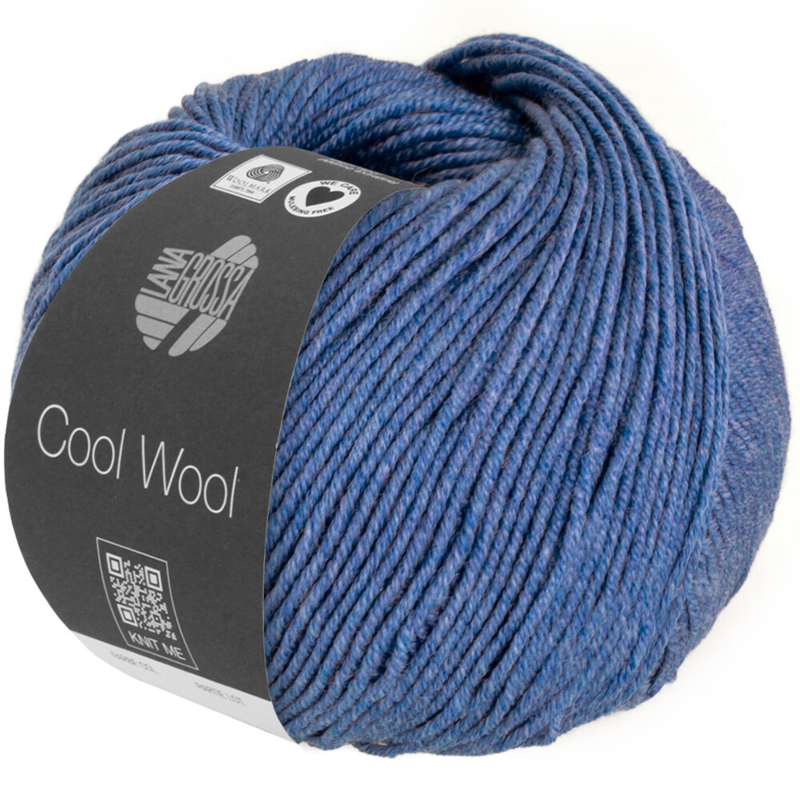 Lana Grossa Cool Wool Mélange 1427 Blå melerad