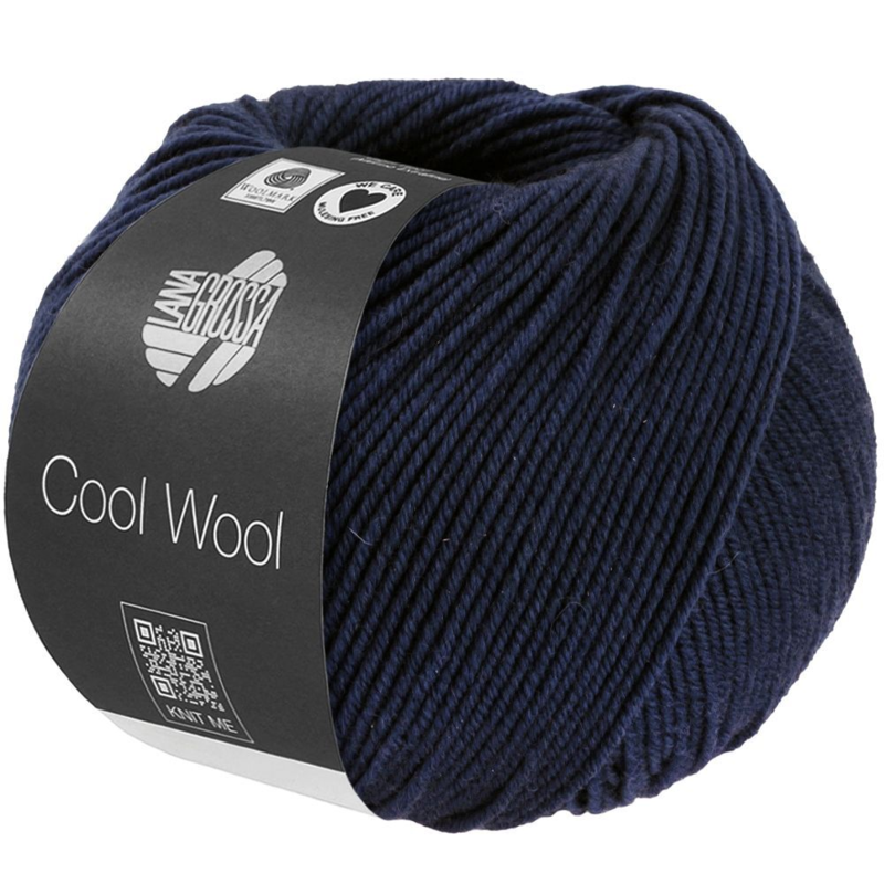 Lana Grossa Cool Wool Mélange 1494 Midnattsblå melerad