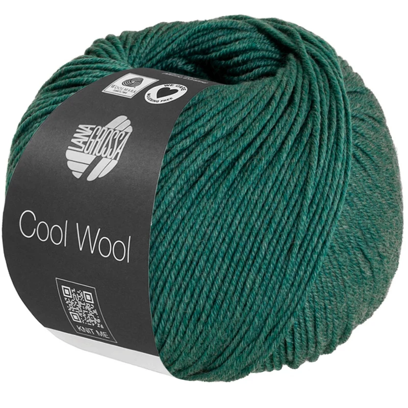 Lana Grossa Cool Wool Mélange 1505 Mörkgrön melerad