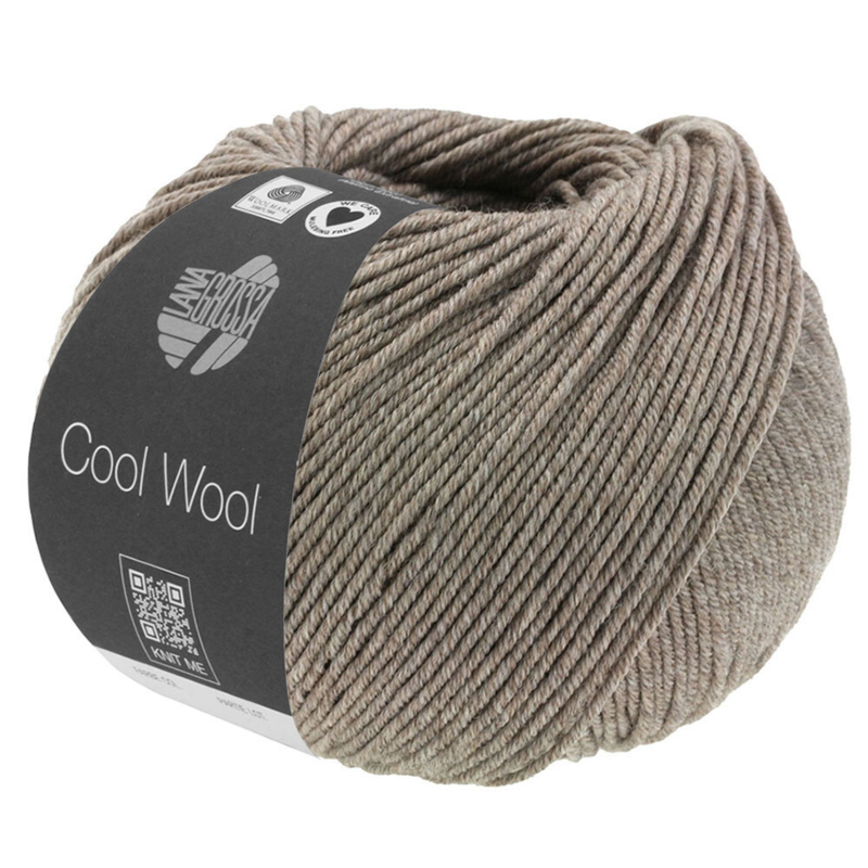 Lana Grossa Cool Wool Mélange 1421 Gråbrun melerad