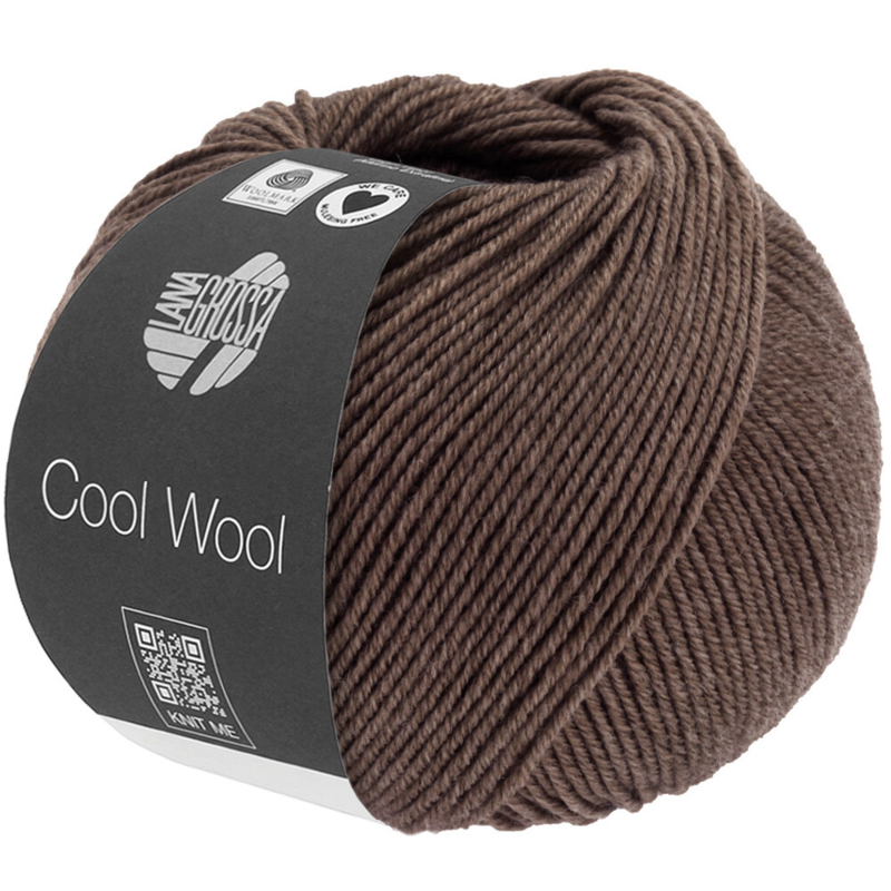 Lana Grossa Cool Wool Mélange 1435 Kaffebrun melerad