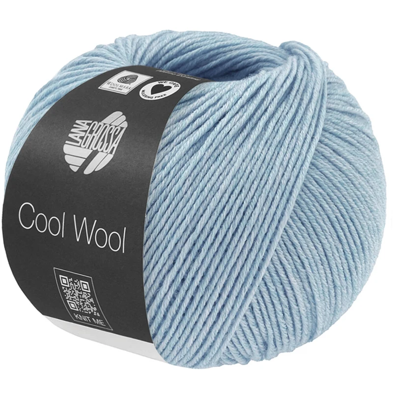 Lana Grossa Cool Wool Mélange 1502 Ljusblå melerad