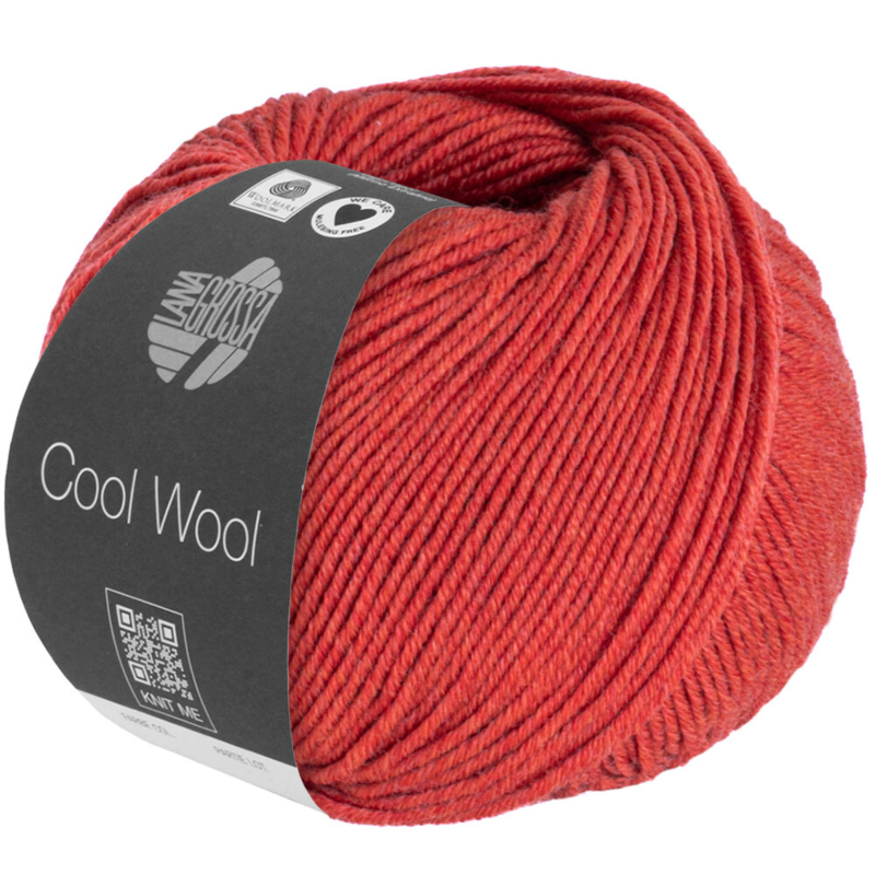 Lana Grossa Cool Wool Mélange 1428 Röd melerad