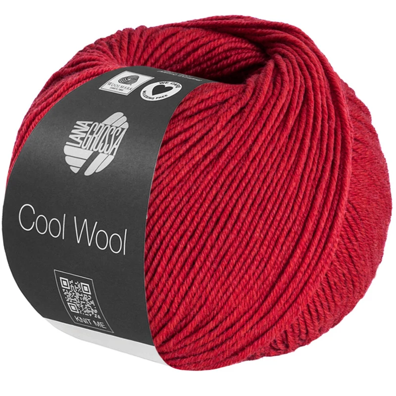 Lana Grossa Cool Wool Mélange 1501 Körsbärsröd melerad