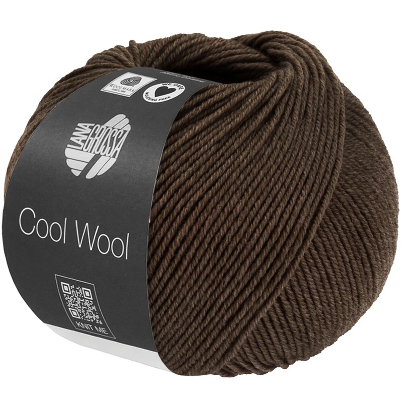 Lana Grossa Cool Wool Mélange 1509 Gråbrun melerad