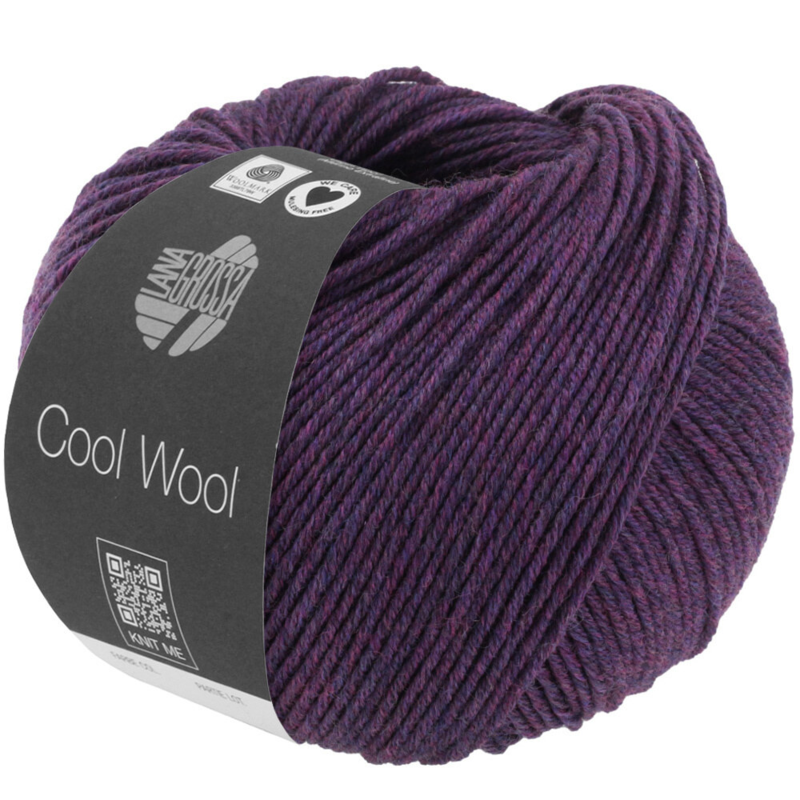 Lana Grossa Cool Wool Mélange 1403 Mörk violett melerad