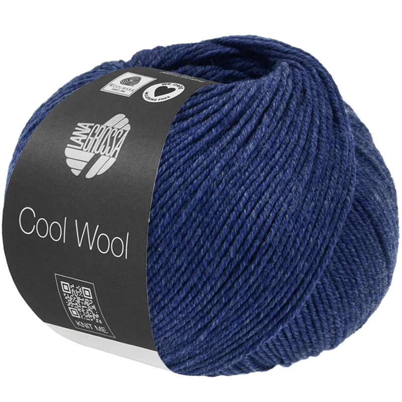 Lana Grossa Cool Wool Mélange 1504 Mörkblå melerad