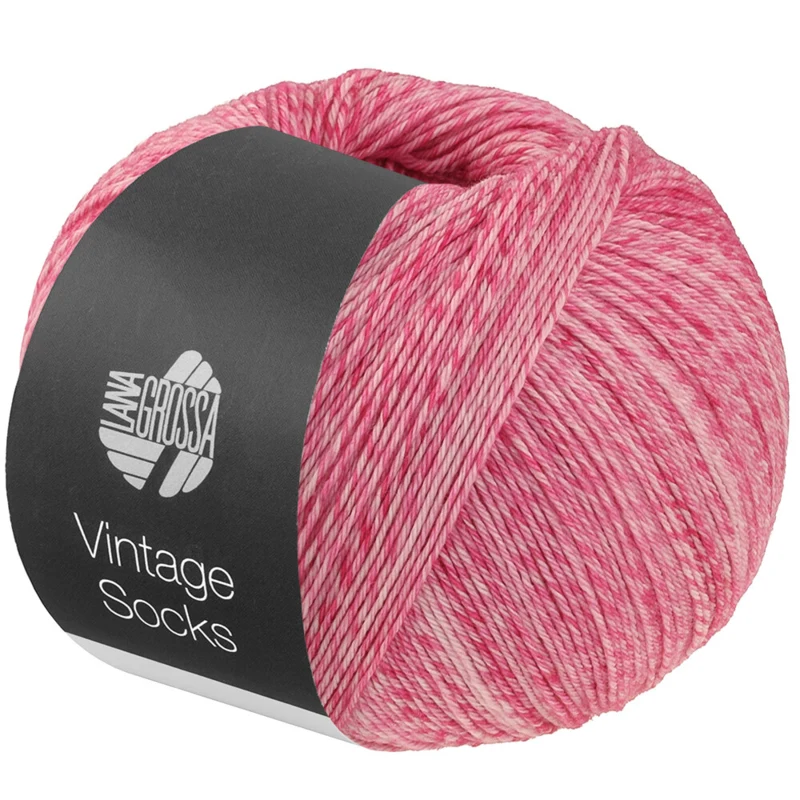 Lana Grossa Vintage Socks 1022 Ljusrosa/rosa melerad