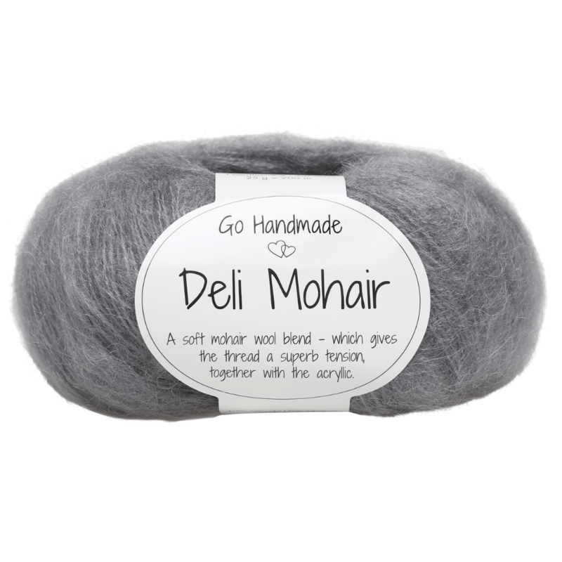 Go Handmade Deli Mohair 90 Ljus grå