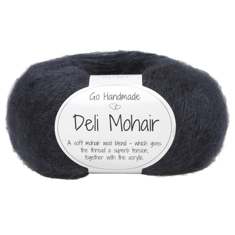 Go Handmade Deli Mohair 91 Mörk grå