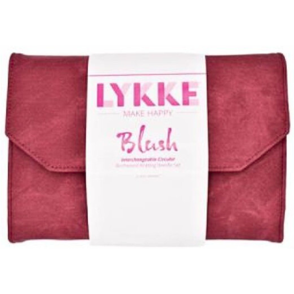 LYKKE Utbytbara Rundstickor Set Blush, Crimson, 13 cm