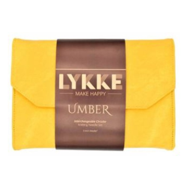 LYKKE Utbytbara Rundstickor Set Umber, Gul, 13 cm