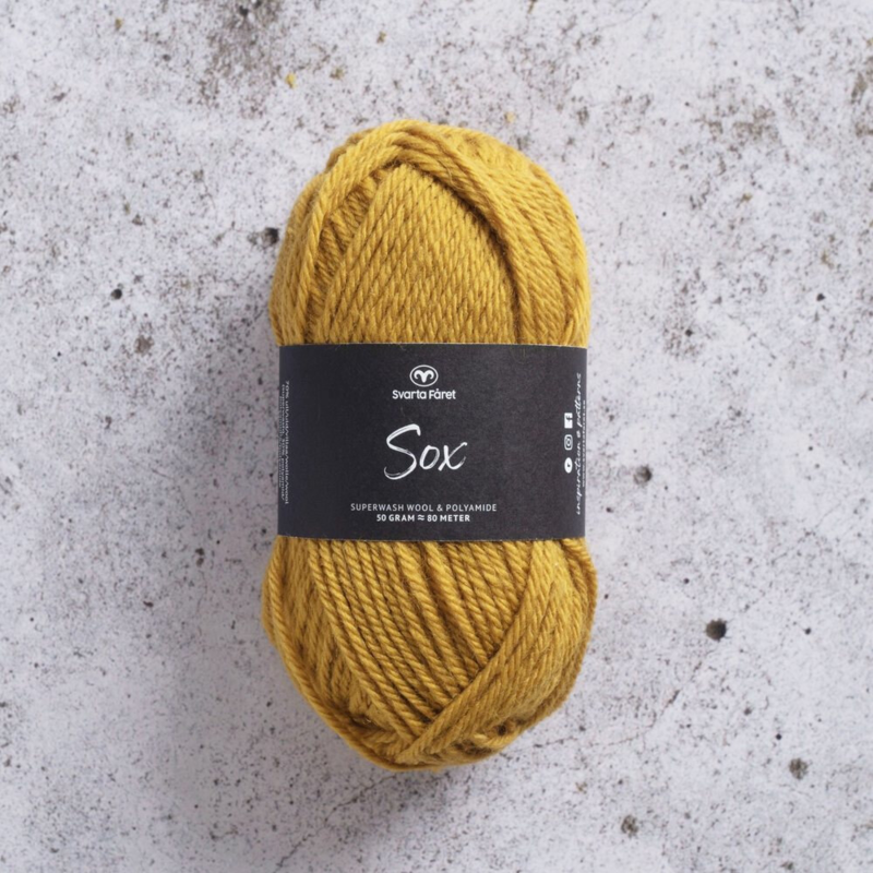 Svarta Fåret Sox 50 g 234 Senapsgul