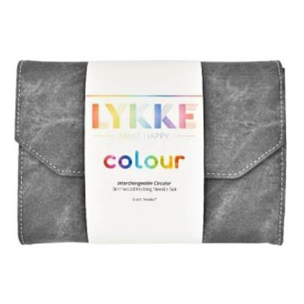 LYKKE Utbytbara Rundstickor Set Colour, Grå, 13 cm