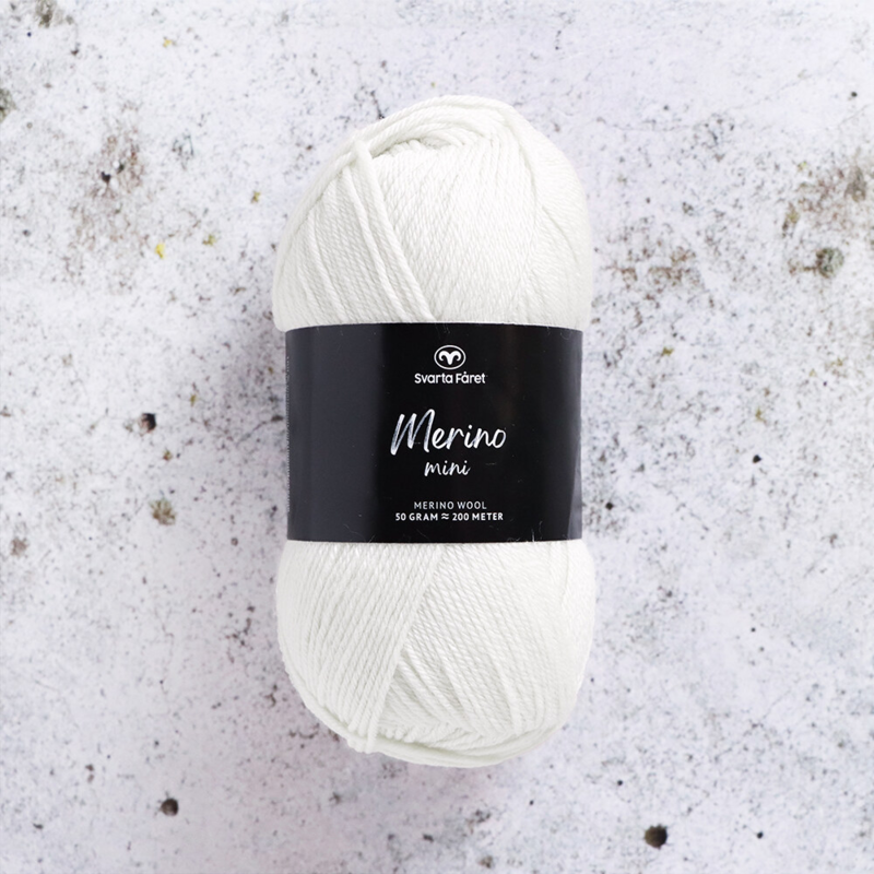 Svarta Fåret Merino Mini 30 Snövit