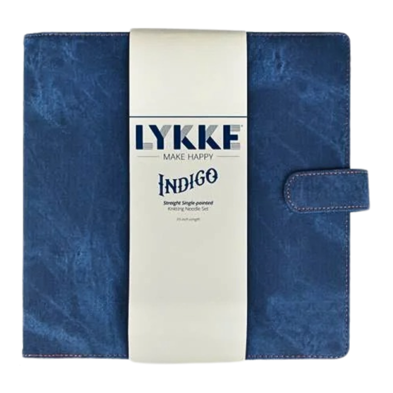 LYKKE Jumperstickor Set Indigo, Blå, 25 cm