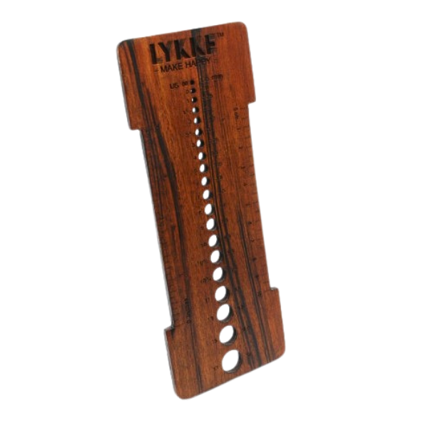 LYKKE Stickmått (1.75-12.00 mm) Shisham Wood