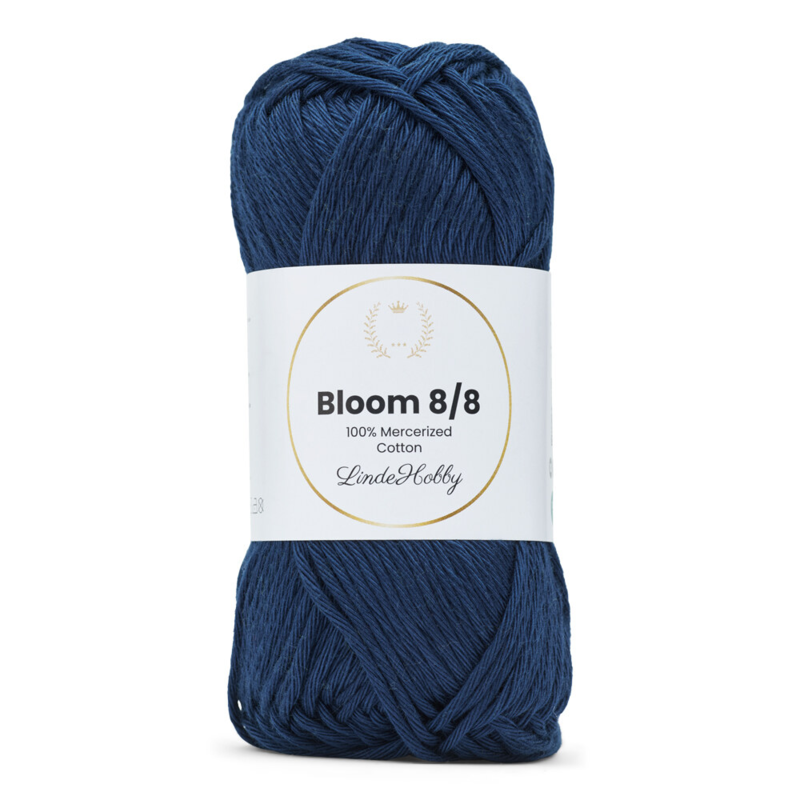 LindeHobby Bloom 8/8 Mercerized Cotton 17 Marinblå