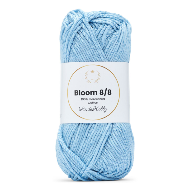 LindeHobby Bloom 8/8 Mercerized Cotton 28 Babyblå