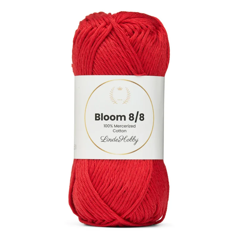 LindeHobby Bloom 8/8 Mercerized Cotton 25 Röd