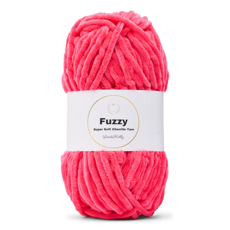 LindeHobby Fuzzy Chenille 21 Mörk sockerrosa