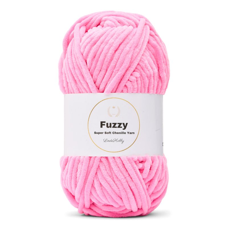 LindeHobby Fuzzy Chenille 48 Neonrosa (Ljus)