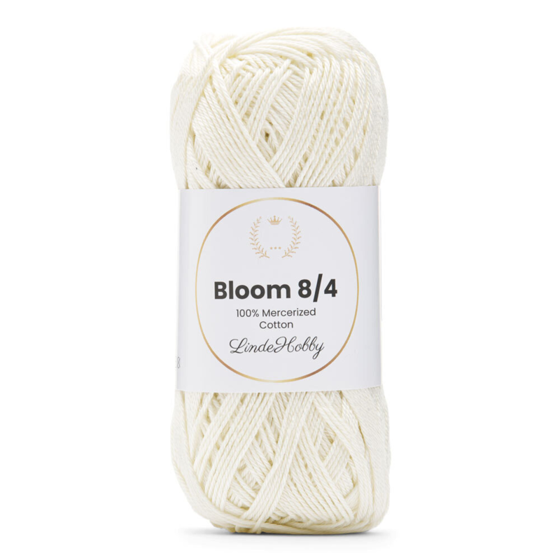 LindeHobby Bloom 8/4 Mercerized Cotton 30 Naturvit