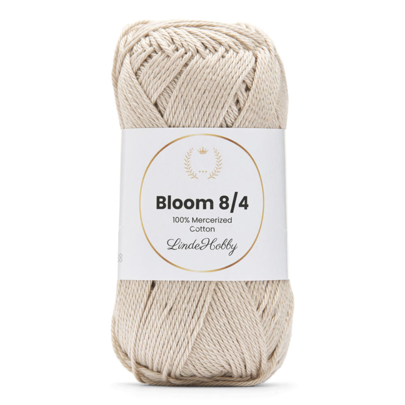 LindeHobby Bloom 8/4 Mercerized Cotton 39 Pärlgrå