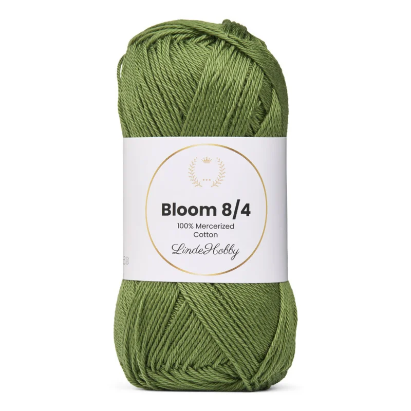 LindeHobby Bloom 8/4 Mercerized Cotton 20 Olivgrön