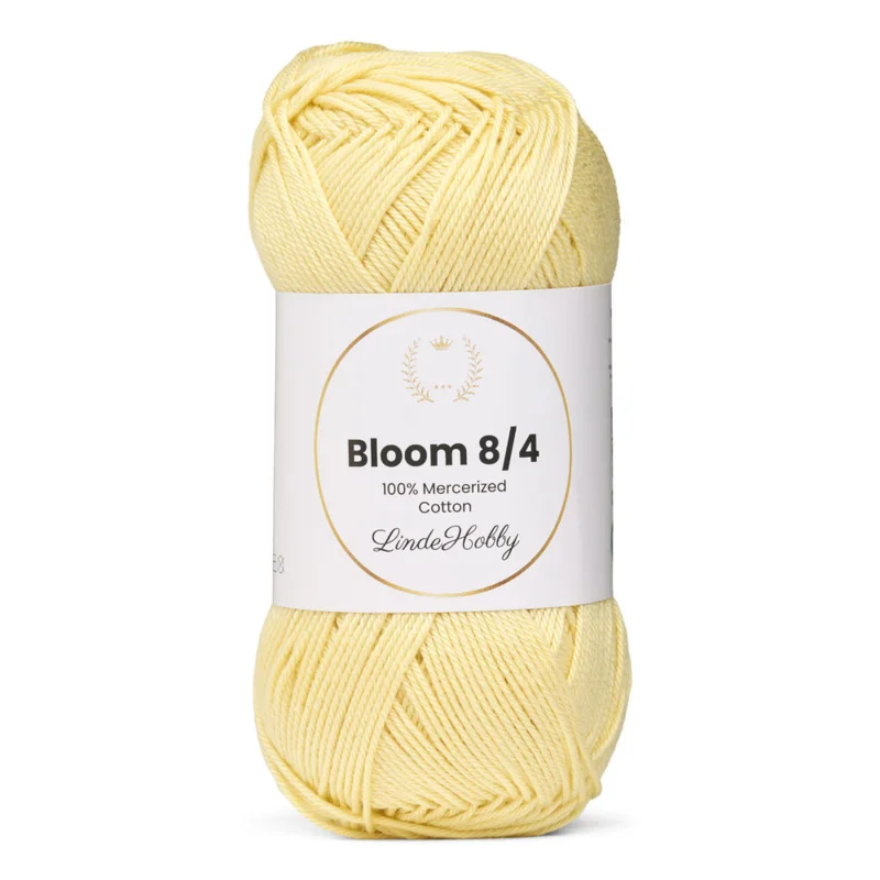 LindeHobby Bloom 8/4 Mercerized Cotton 21 Ljusgul