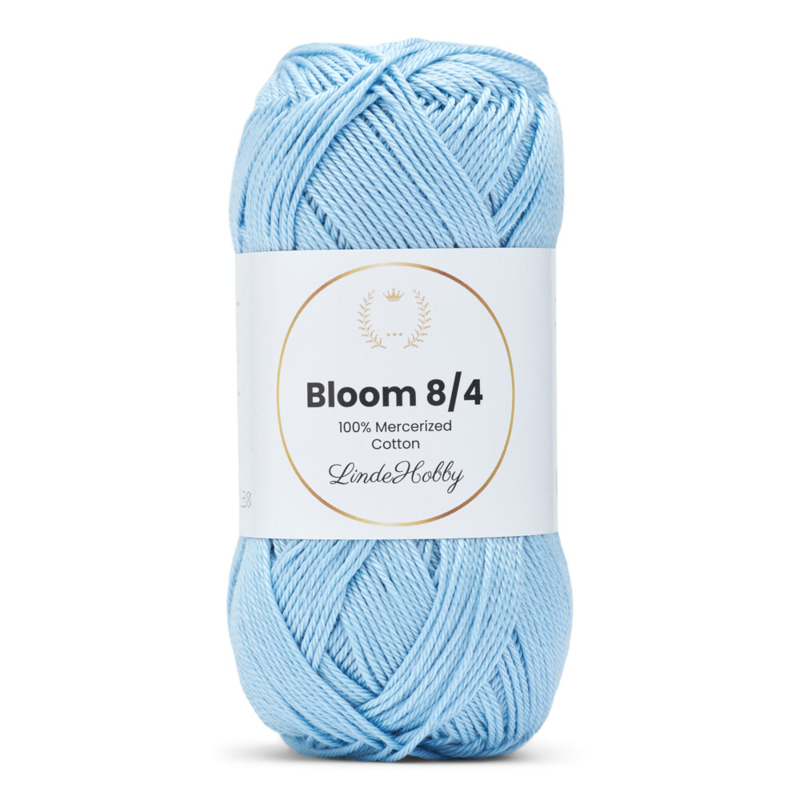 LindeHobby Bloom 8/4 Mercerized Cotton 28 Babyblå