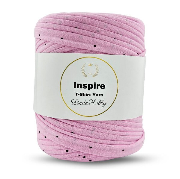 LindeHobby Inspire Print 10 Rosa med svarta prickar