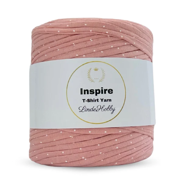 LindeHobby Inspire Print 62 Persika med vita prickar